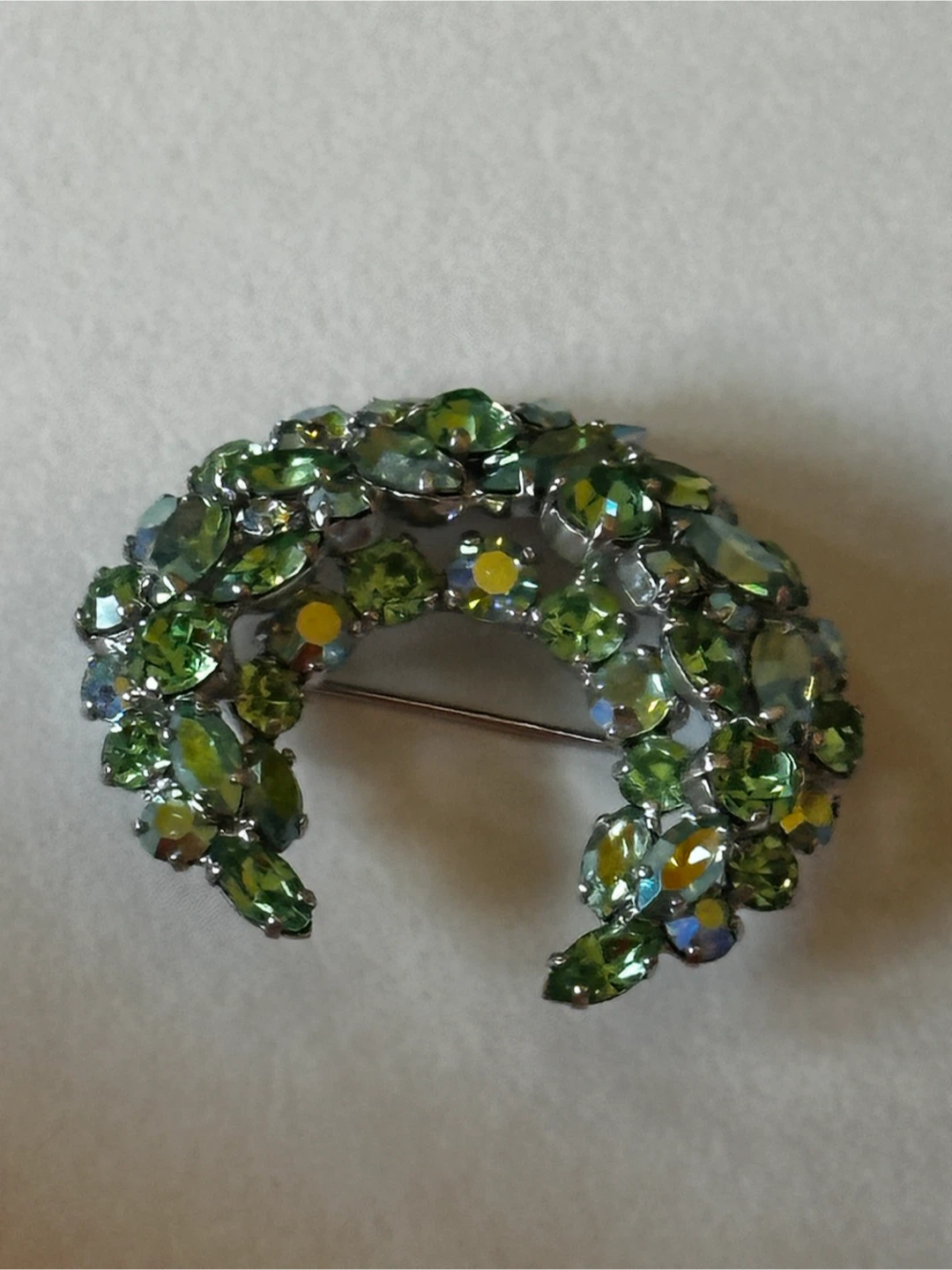 signed greeen sherman cresent moon brooch - photo 5