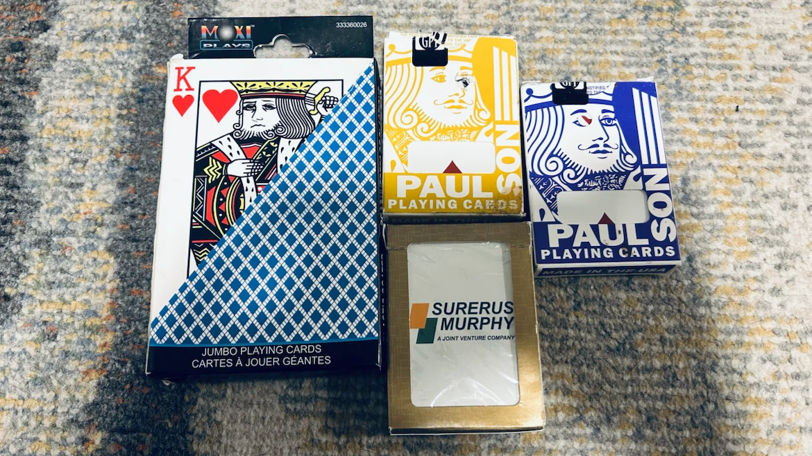 4 Playing Card Decks Bundle – Paulson, River Cree Casino & MOXI
