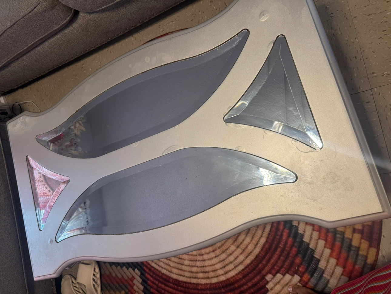 Silver mirrored coffee table - photo 5