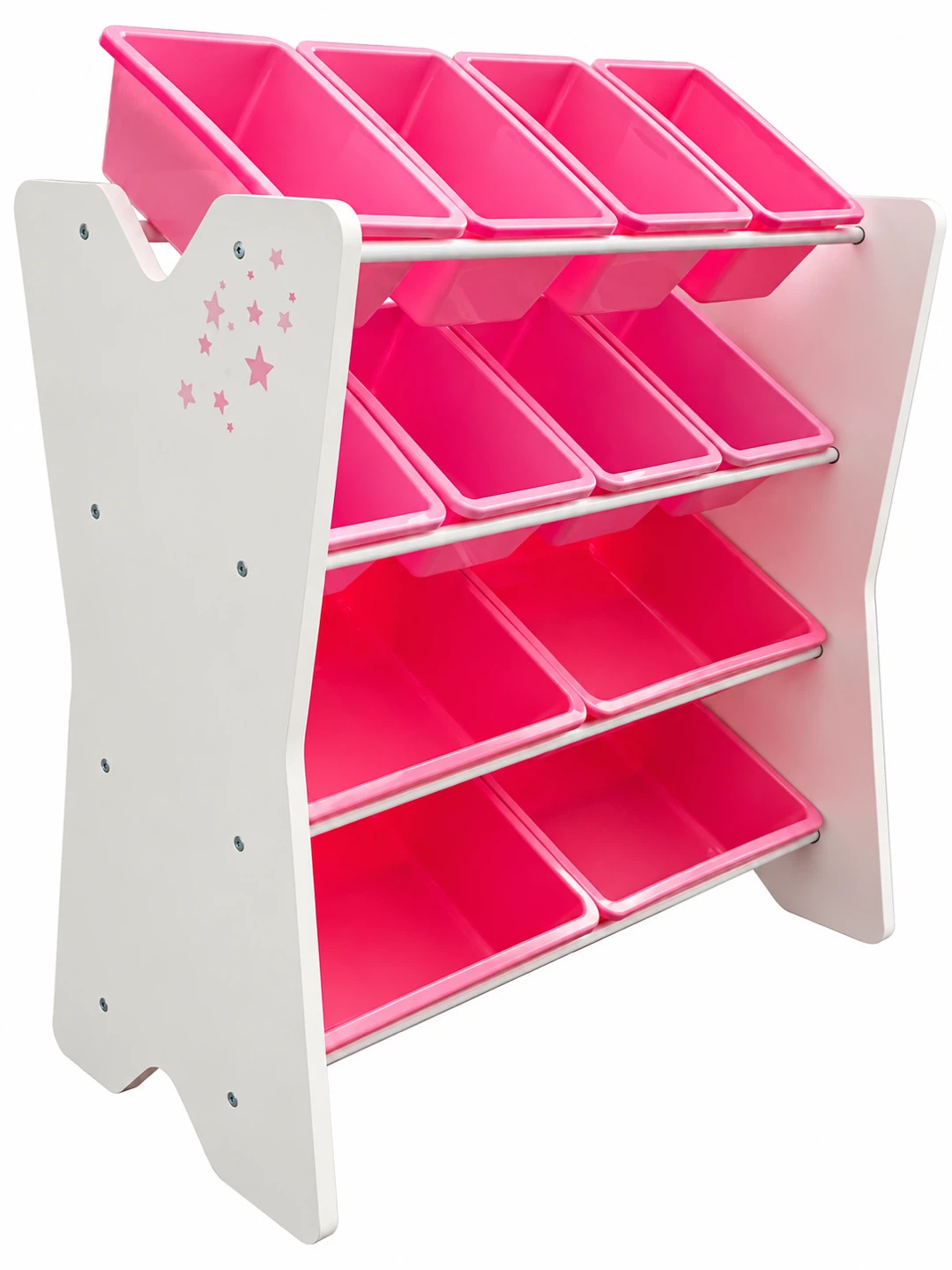Pink Kids Toy Organizer with 12 Bins