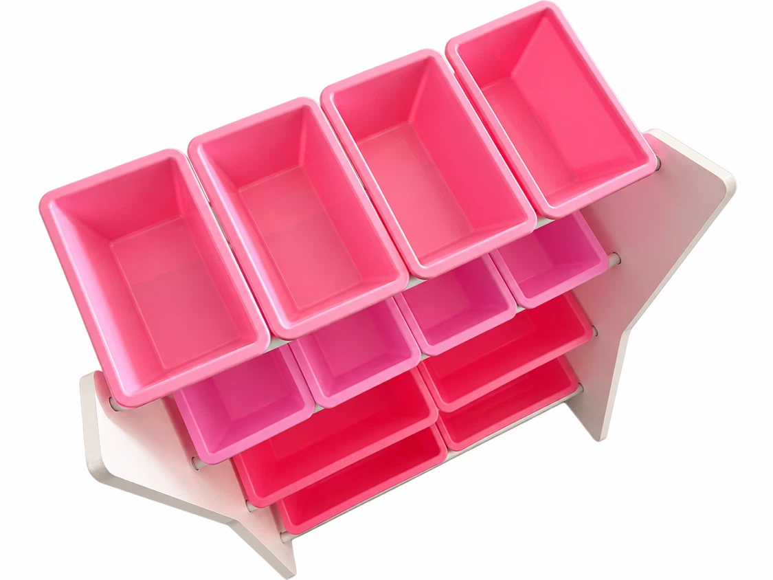 Pink Kids Toy Organizer with 12 Bins - photo 2
