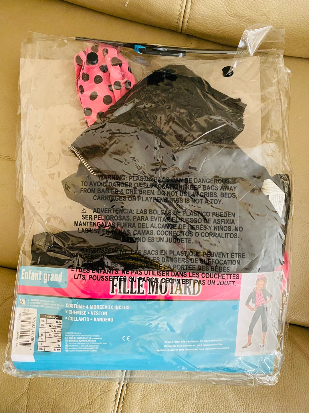 Greaser Girl 4-Piece Costume Child Large - photo 2