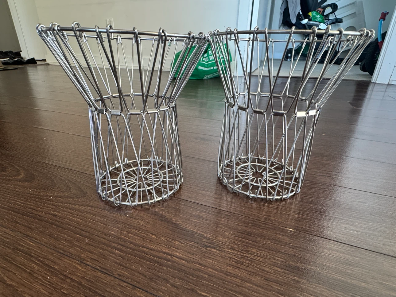 Set of 2 Collapsible Stainless Steel Wire Baskets - photo 4