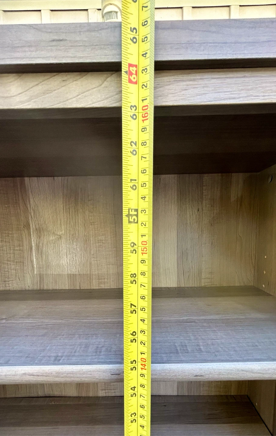 Solid Grey Wood-Grain Bookshelf - photo 4