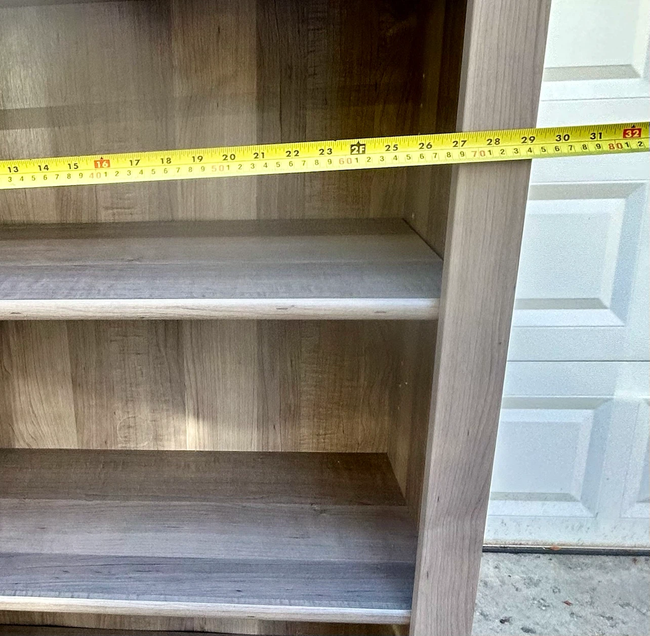 Solid Grey Wood-Grain Bookshelf - photo 5
