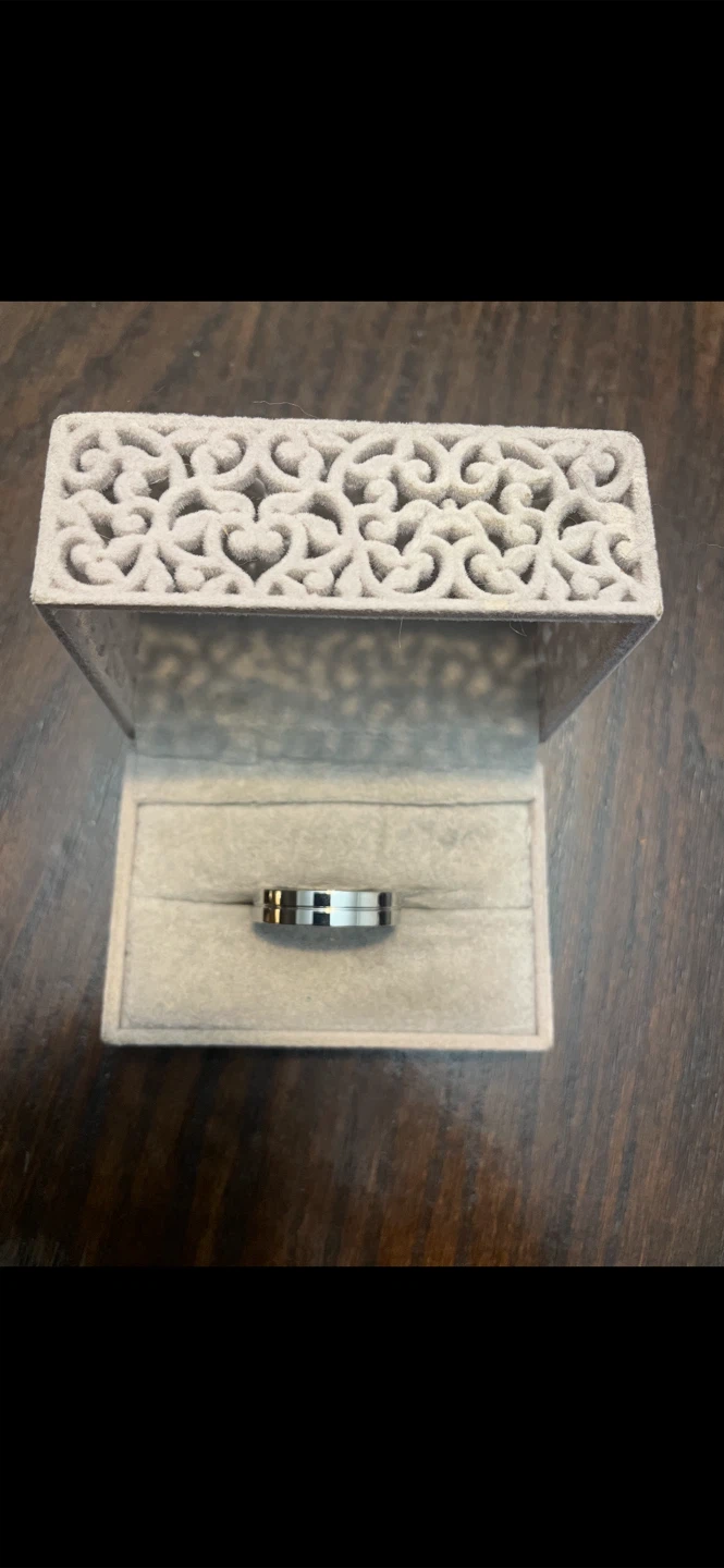 Silver-toned Band Ring SIZE 15