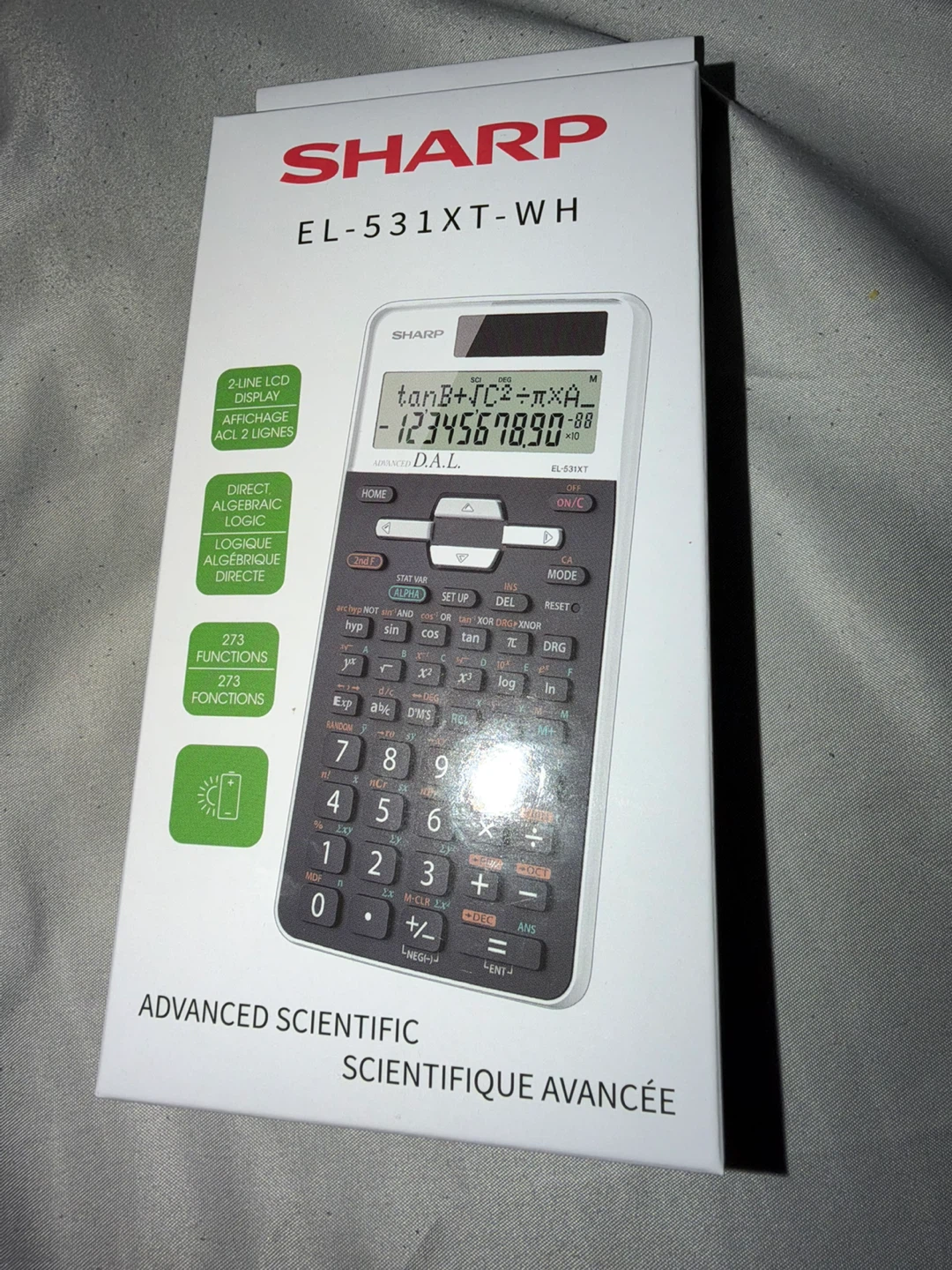 Sharp EL-531XT-WH Scientific Calculator