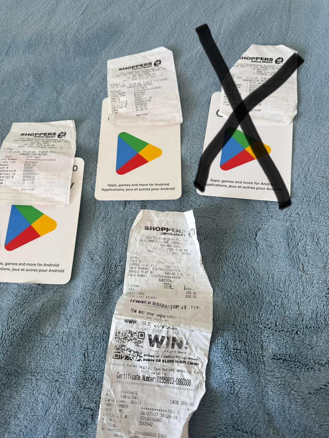 2 play cards - $80 each!