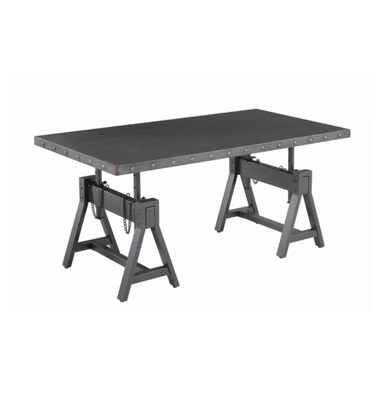 Industrial Style Adjustable Trestle Desk