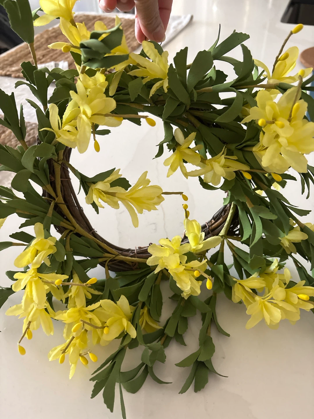 Artificial Yellow Flower Wreath