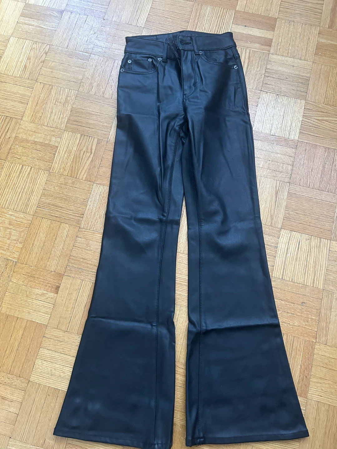 American Eagle Black Faux Leather Pants
