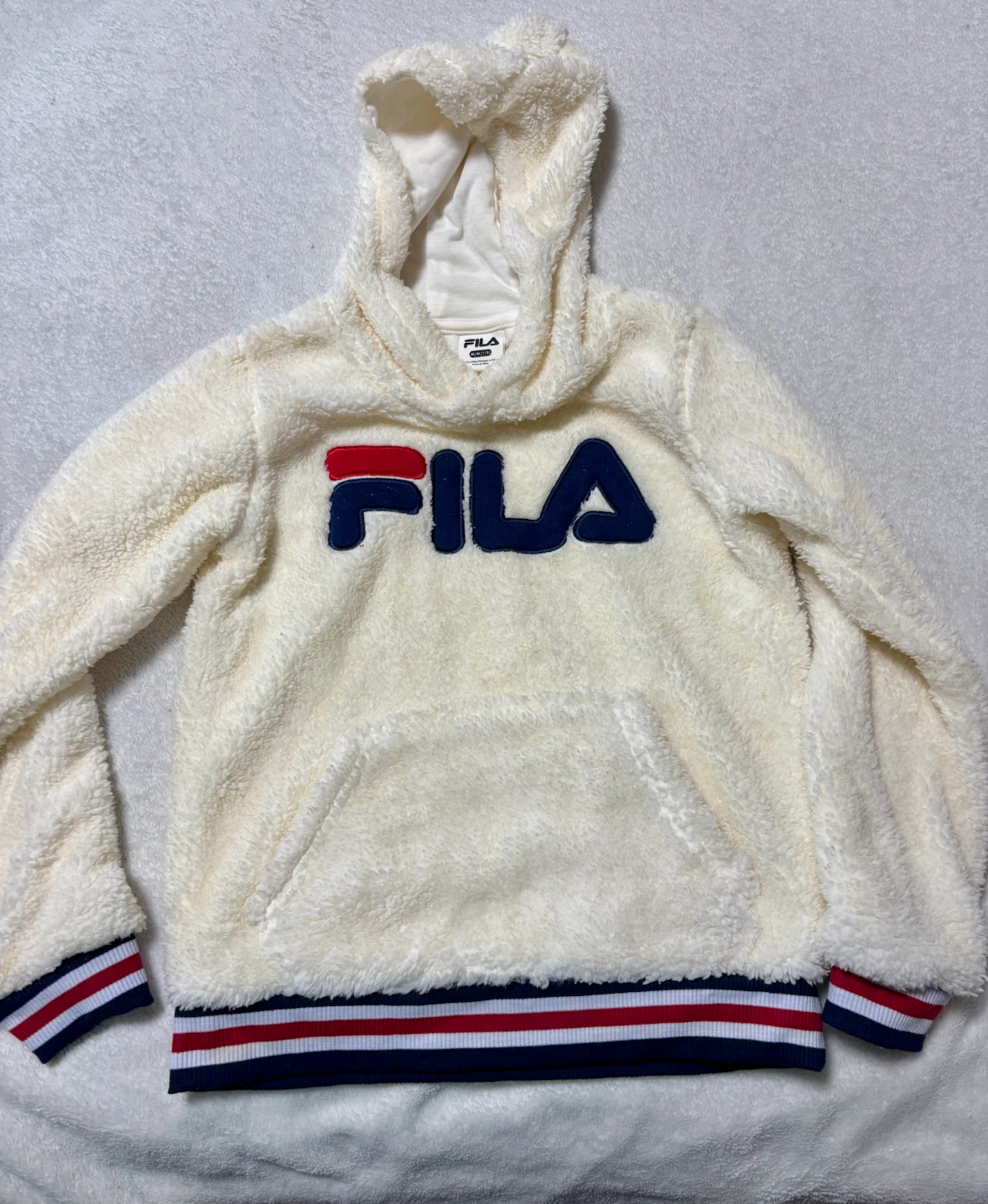 Fila crewneck and sherpa hoodie bundle