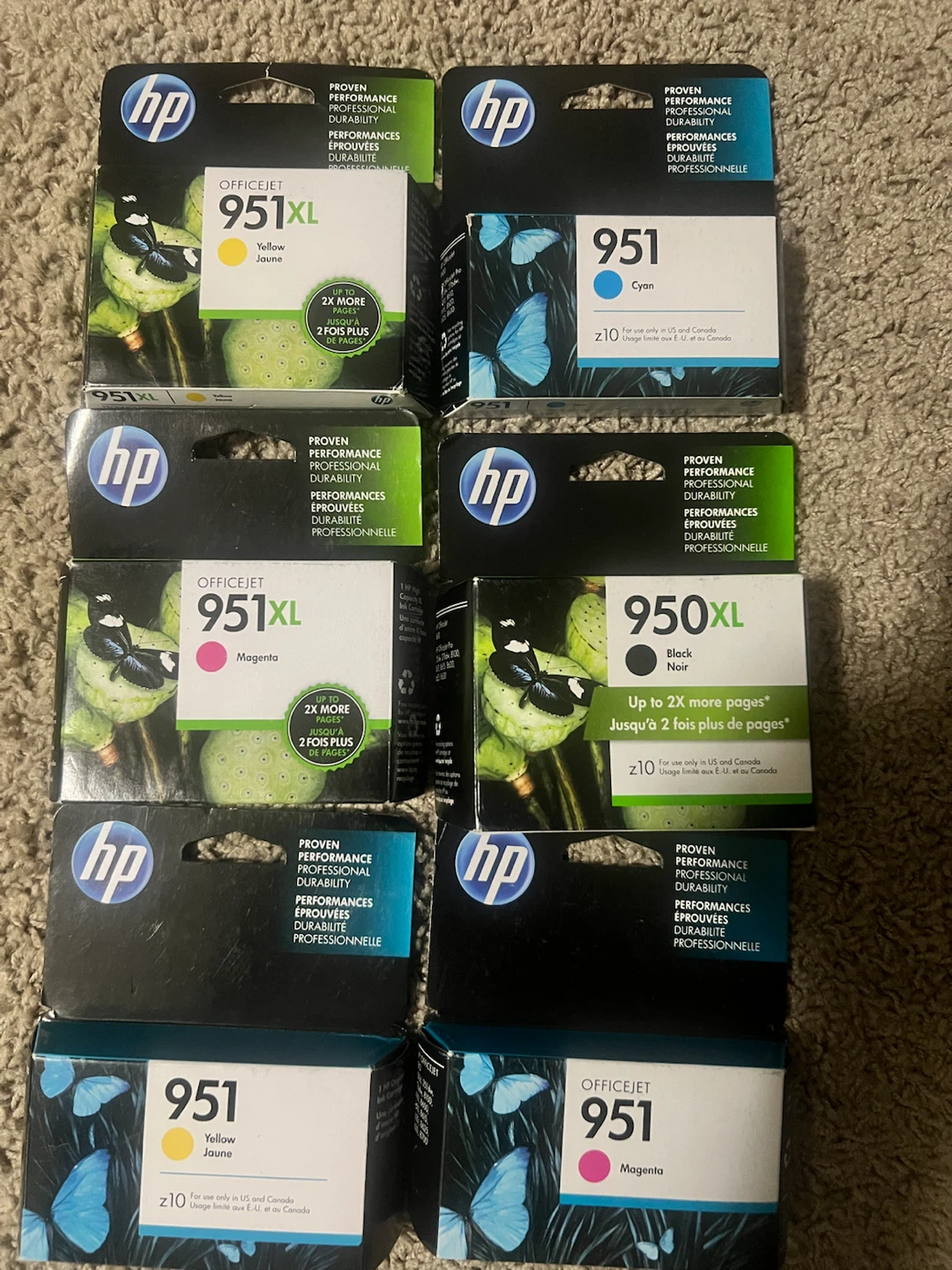 HP 950XL and 951XL Ink Cartridges - Lot of 8 - photo 2
