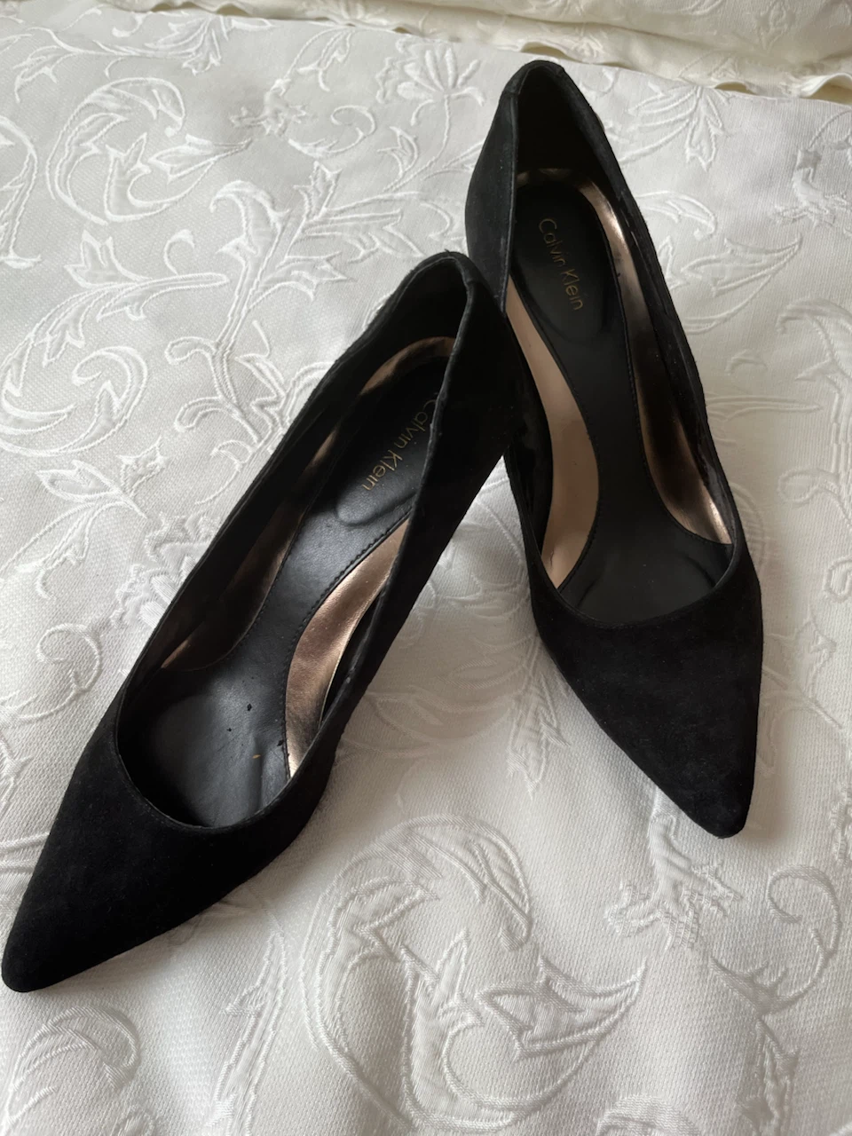 Calvin Klein Black Suede Pumps