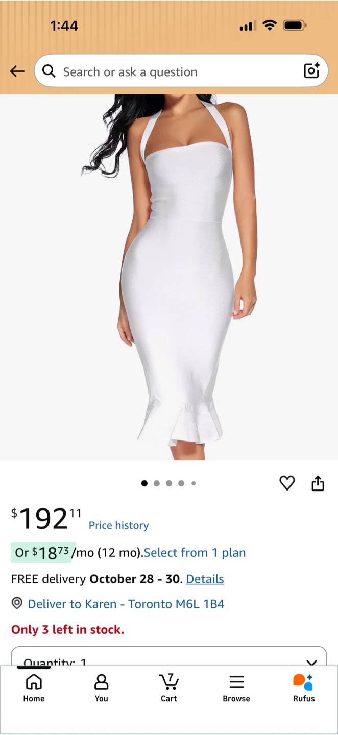 White Halter Bandage Dress - photo 2