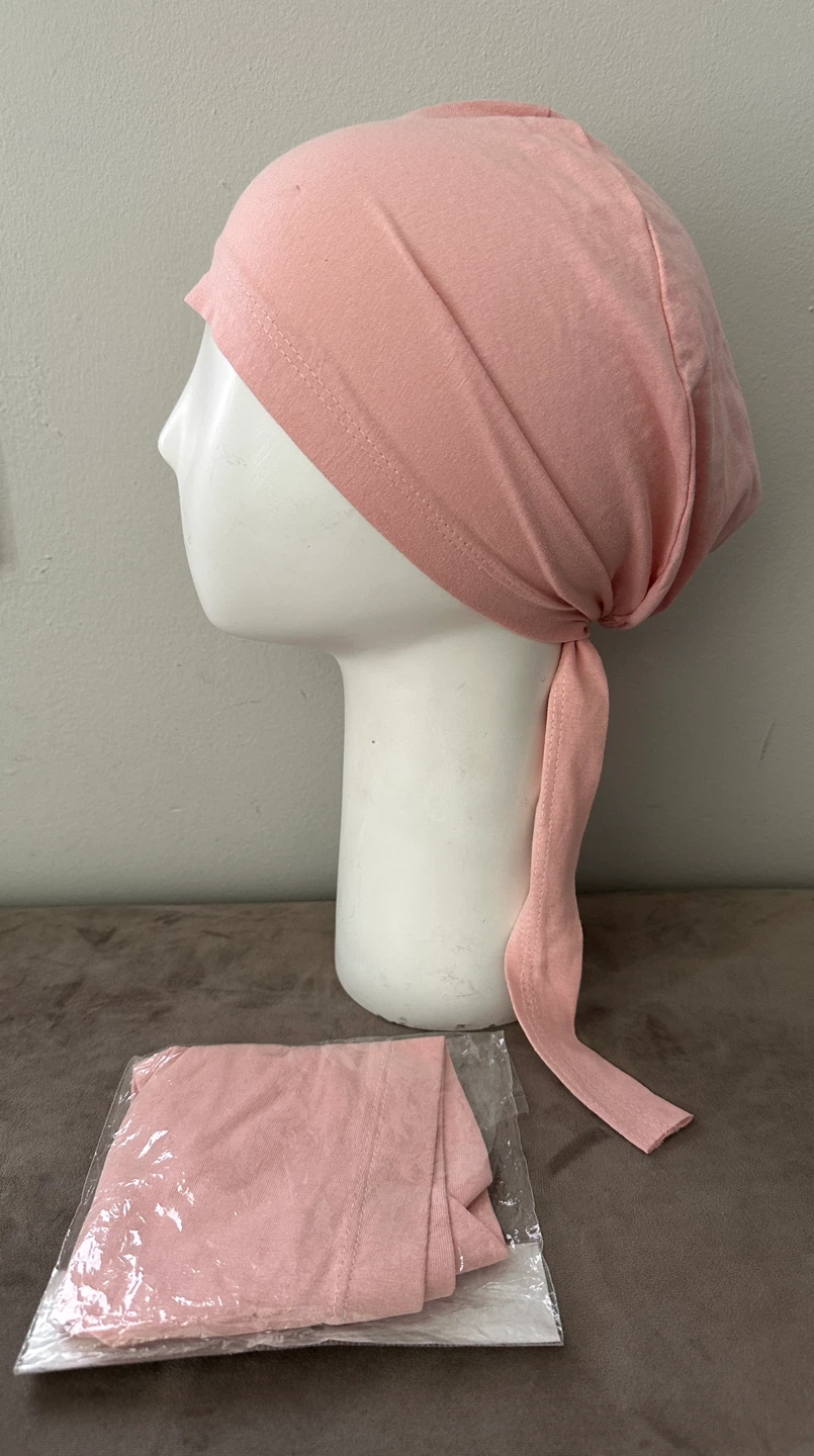 Pink Tie-Back Head Wrap - Scrub Cap - New