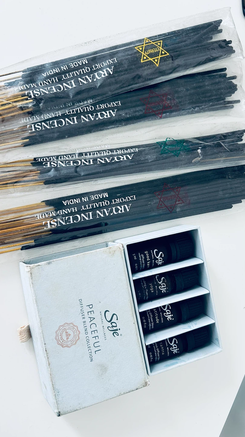 Saje Peaceful Diffuser Blend Collection + Aryan Incense