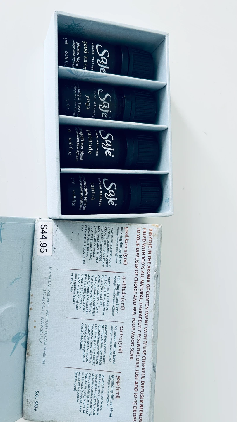 Saje Peaceful Diffuser Blend Collection + Aryan Incense - photo 2