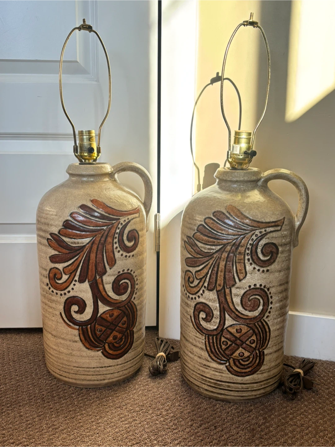 WGP MCM Ceramic Jug Table Lamps