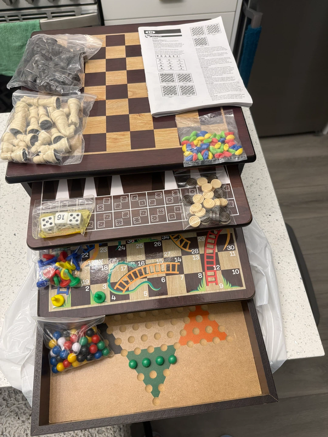 Pavilion Deluxe 10-in-1 Wooden Game House Set