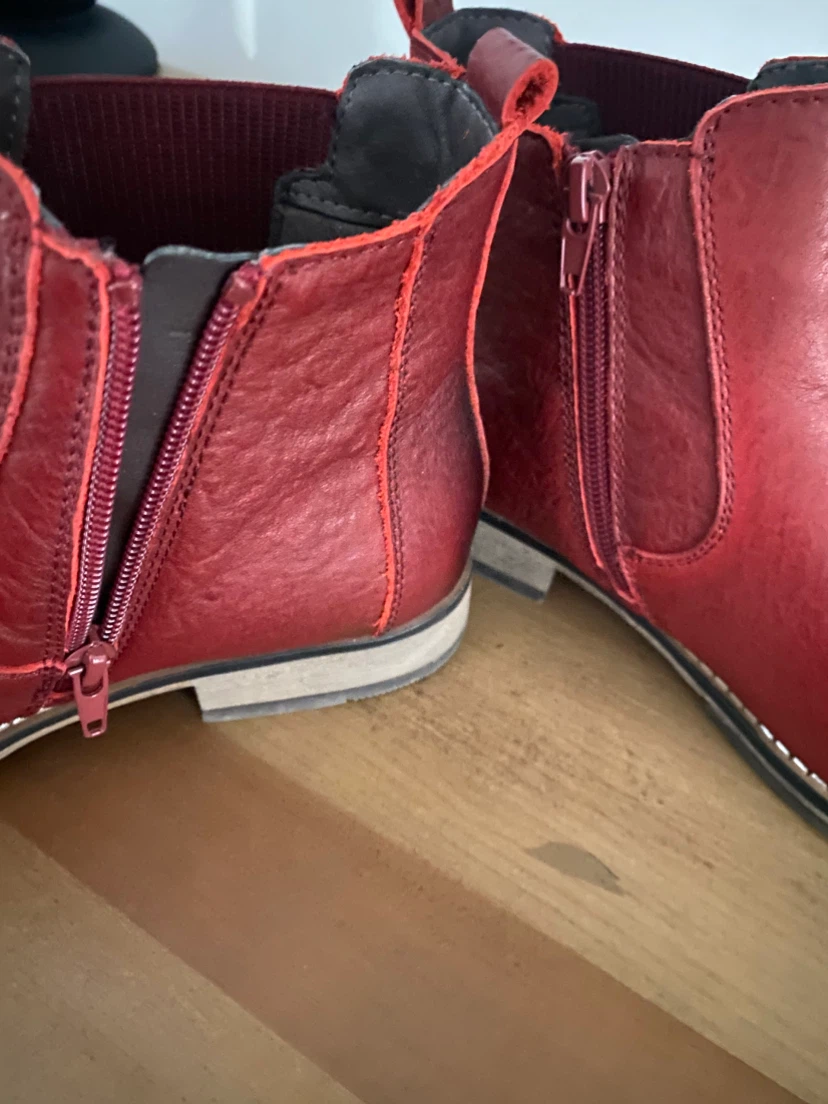 Josef Seibel  Leather red ankle boots size 7.5-8 - photo 2