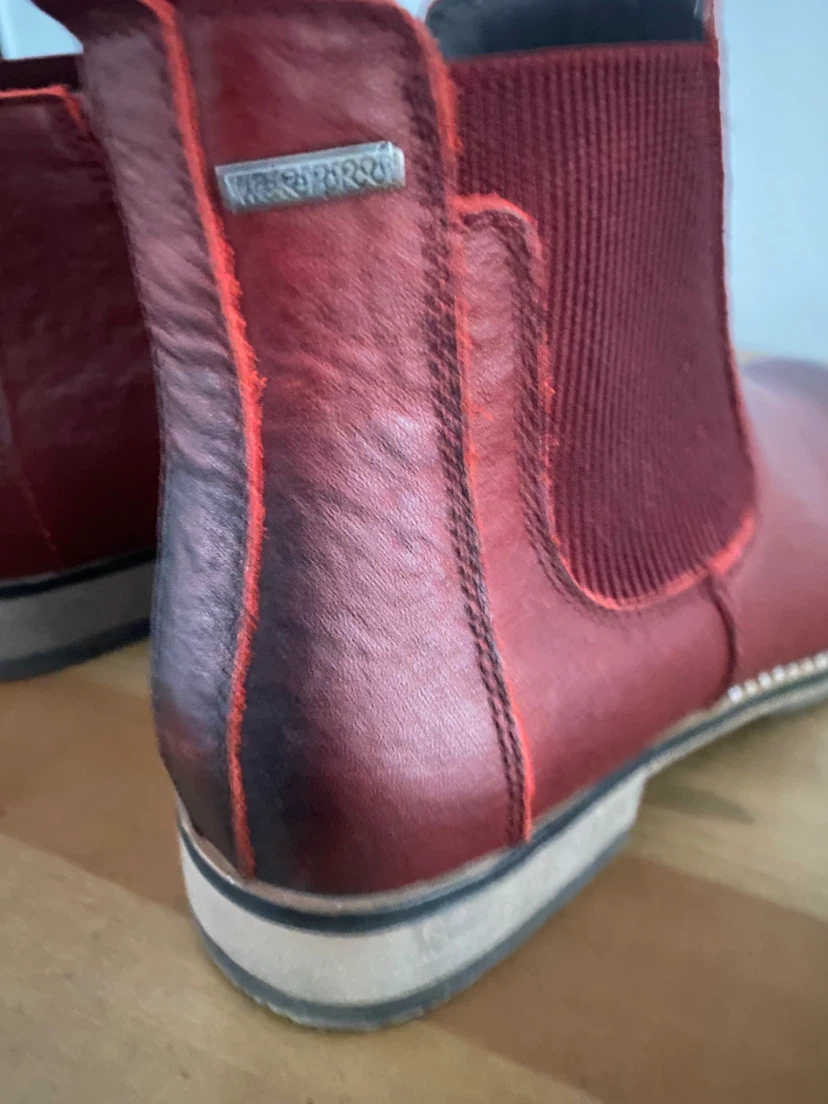 Josef Seibel  Leather red ankle boots size 7.5-8 - photo 3
