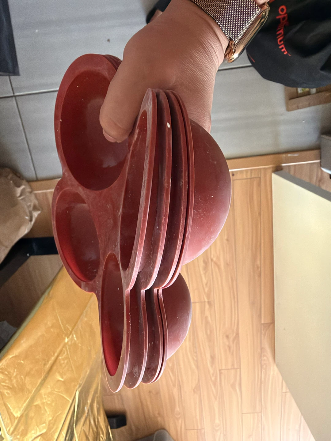 Set of 4 Red Silicone Sphere Molds - photo 2