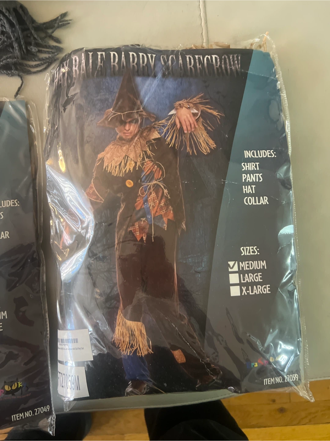 Hay Bale Barry Scarecrow Costume Medium
