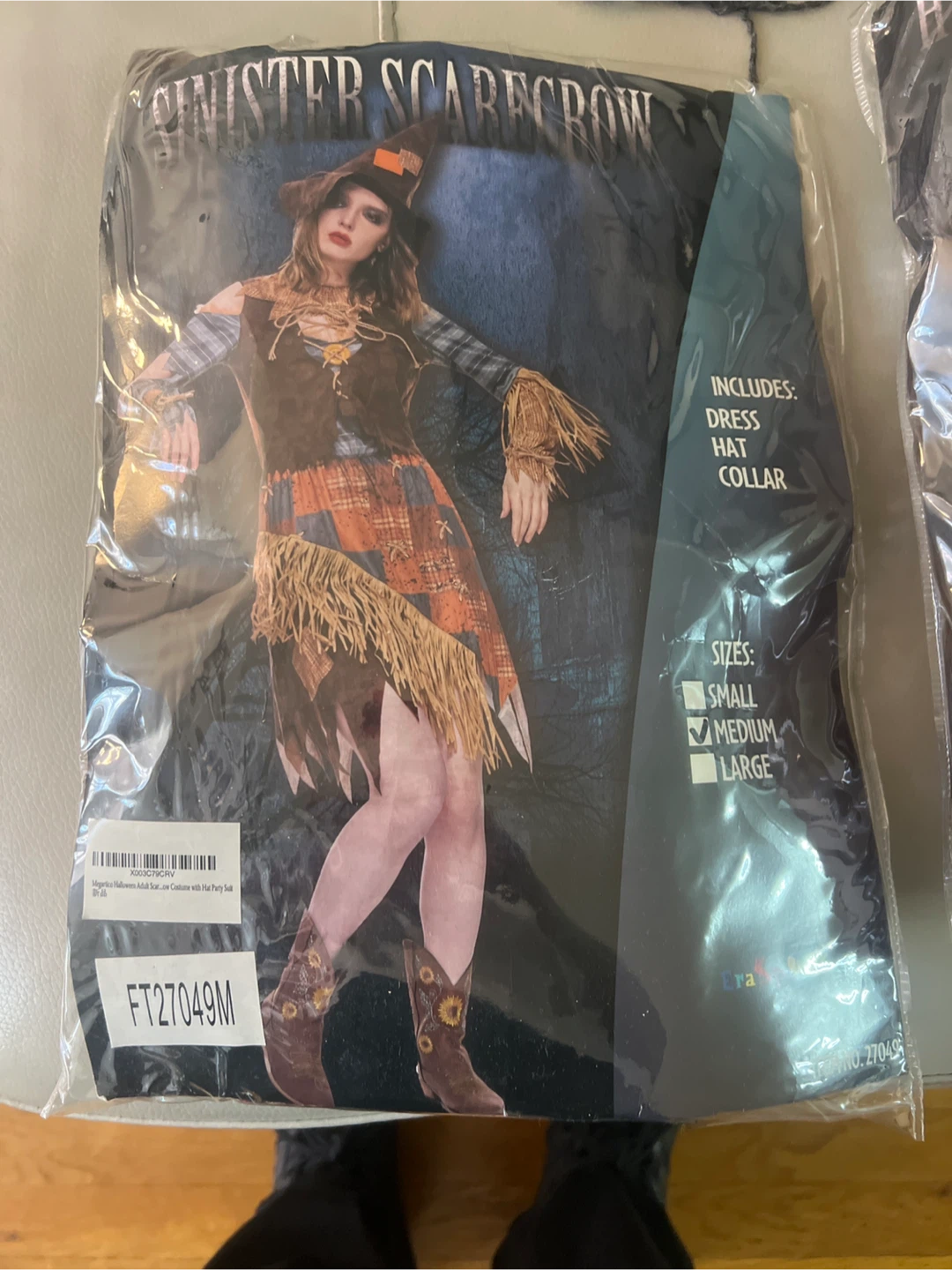 Hay Bale Barry Scarecrow Costume Medium - photo 2