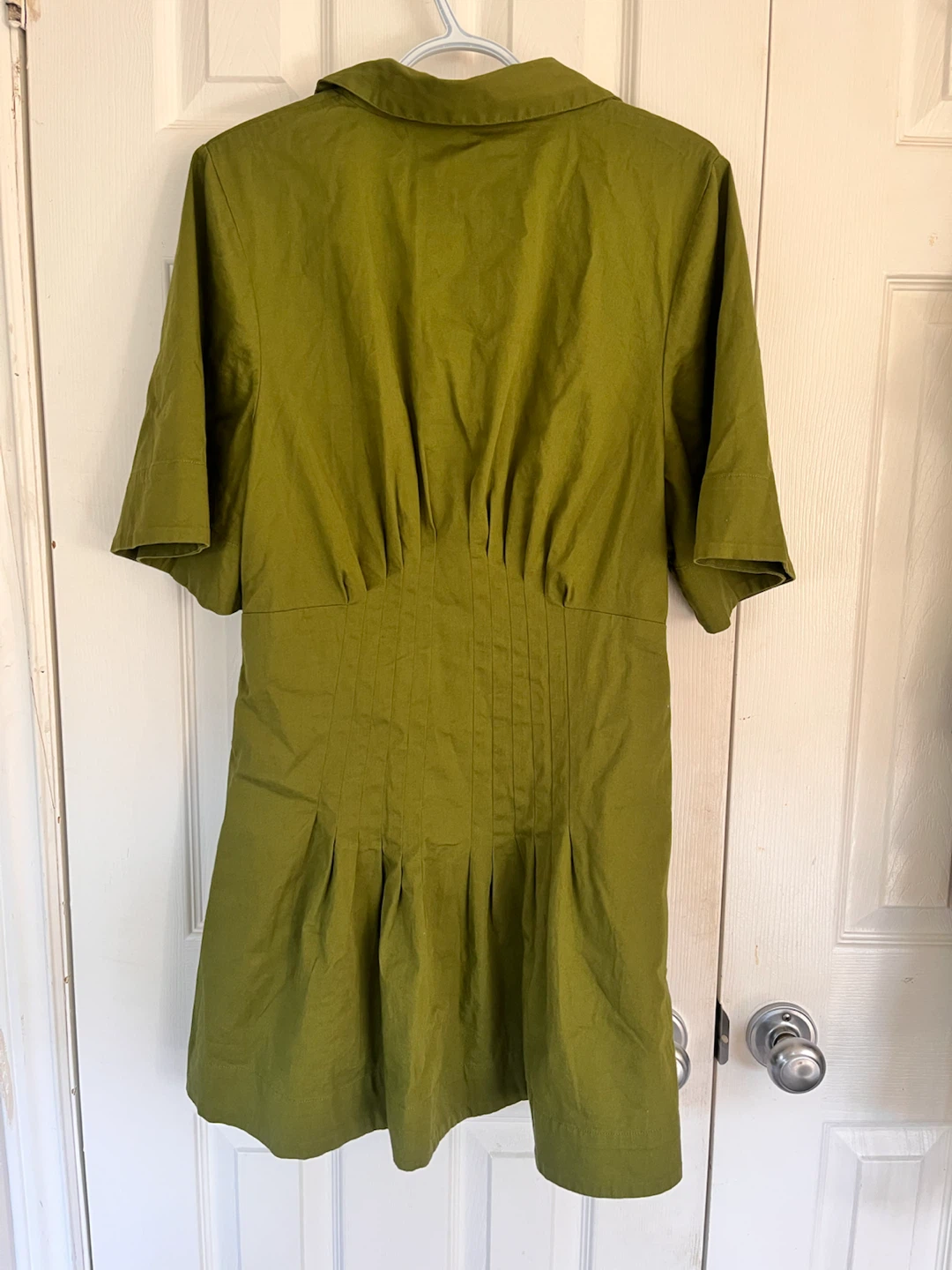 Banana Republic Stretch Cotton Pleated Mini Shirt Dress - photo 5