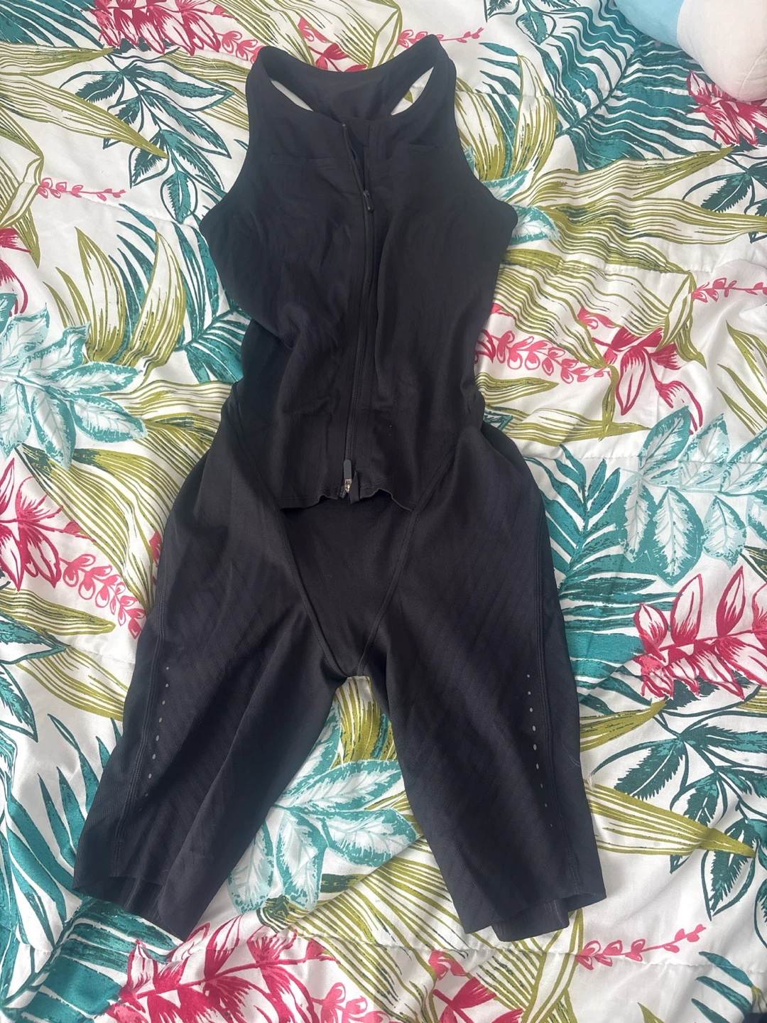 Lululemon Black Zip-Front Romper