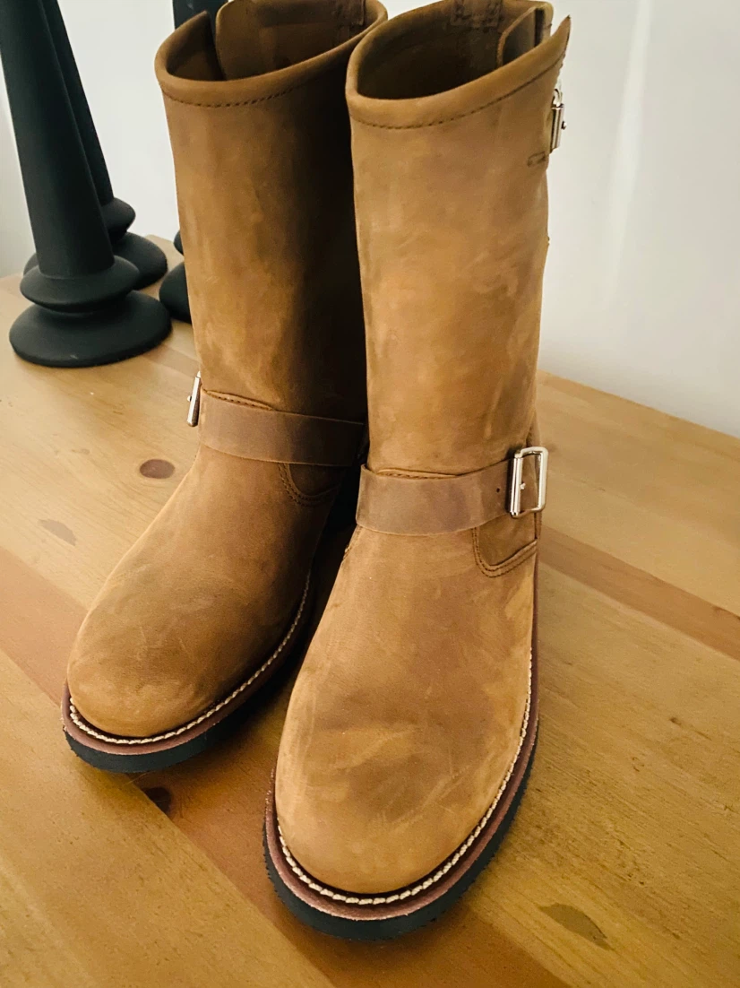 Jeffrey Campbell Brown Leather Buckle Boots New
