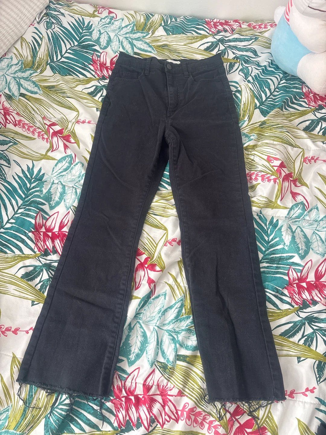 Black denim jeans