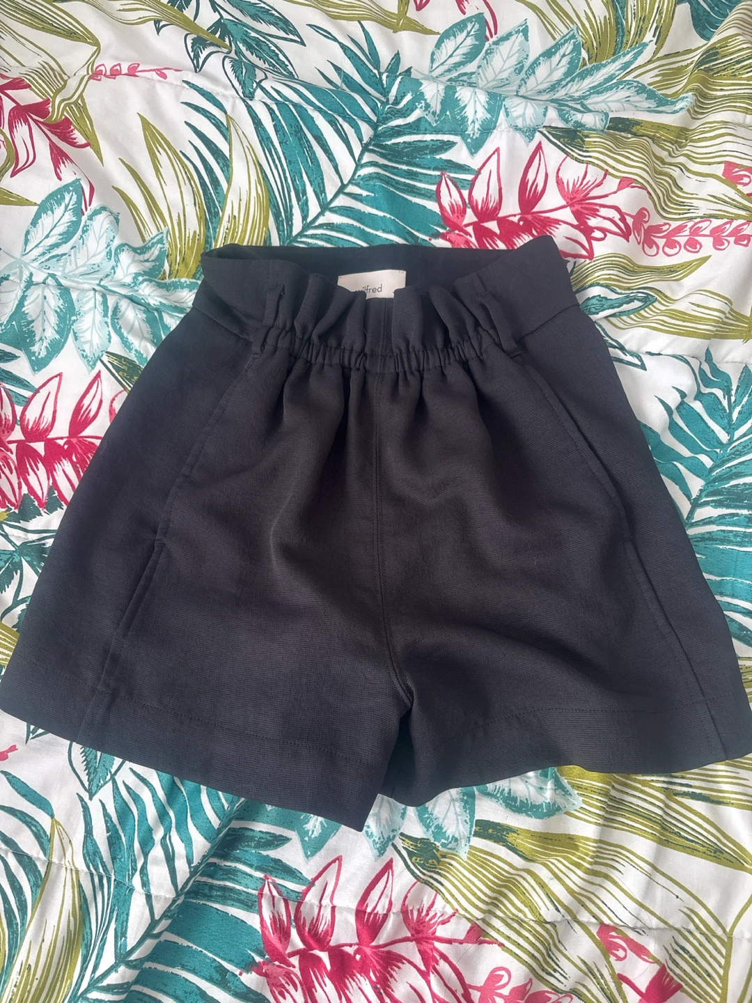 Wilfred Black Paperbag Waist Shorts