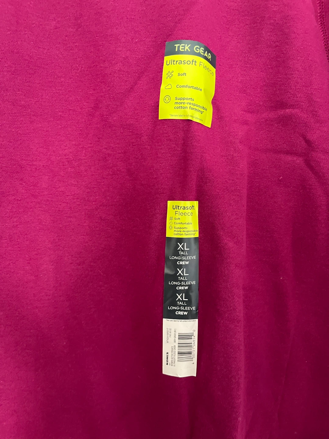 Tek Gear Ultrasoft Fleece Crew Sweatshirt XL Tall - photo 2