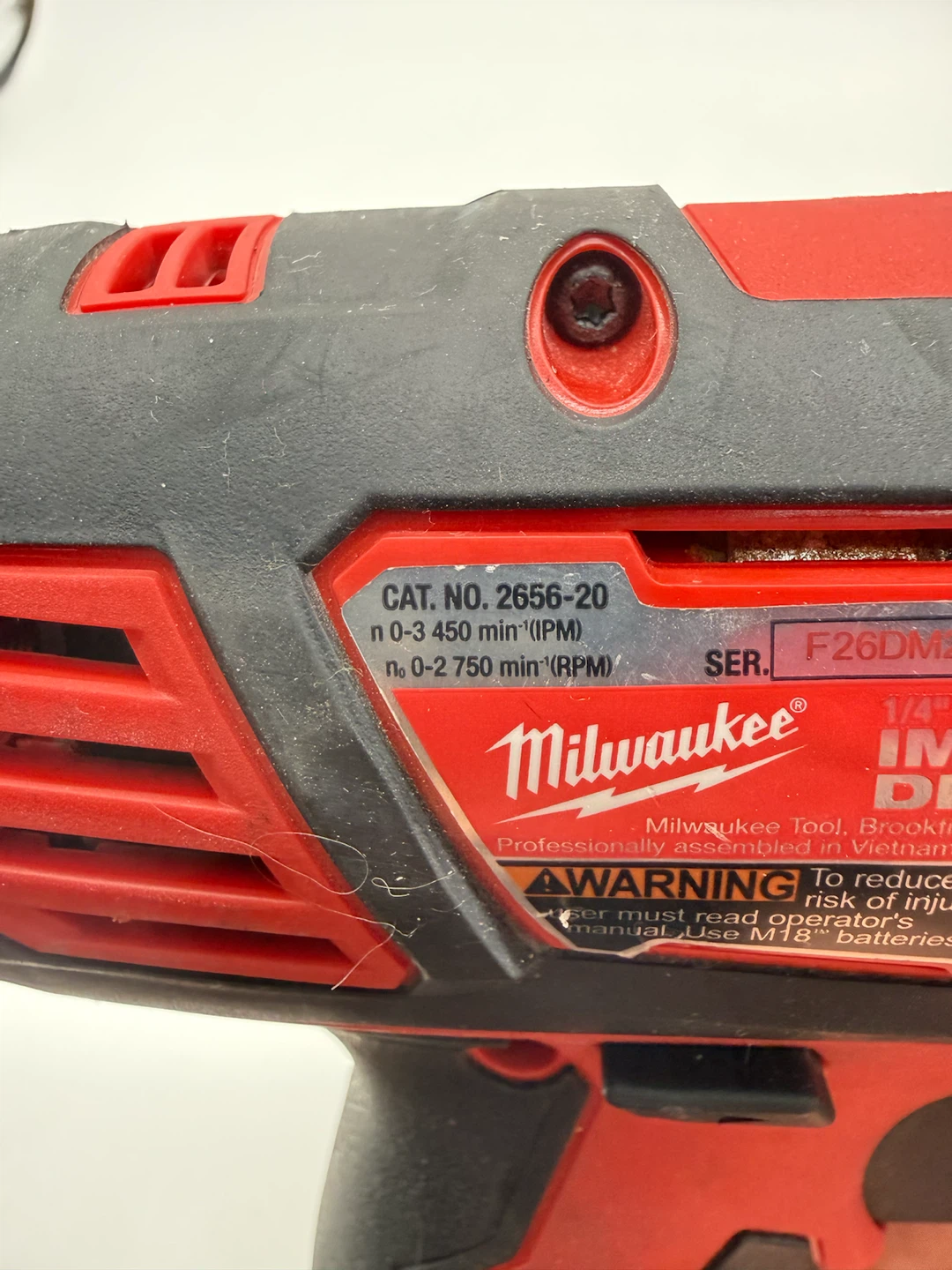 Milwaukee M18 Cordless 1/4in Hex Impact Driver Tool Only 2656-20 - photo 4