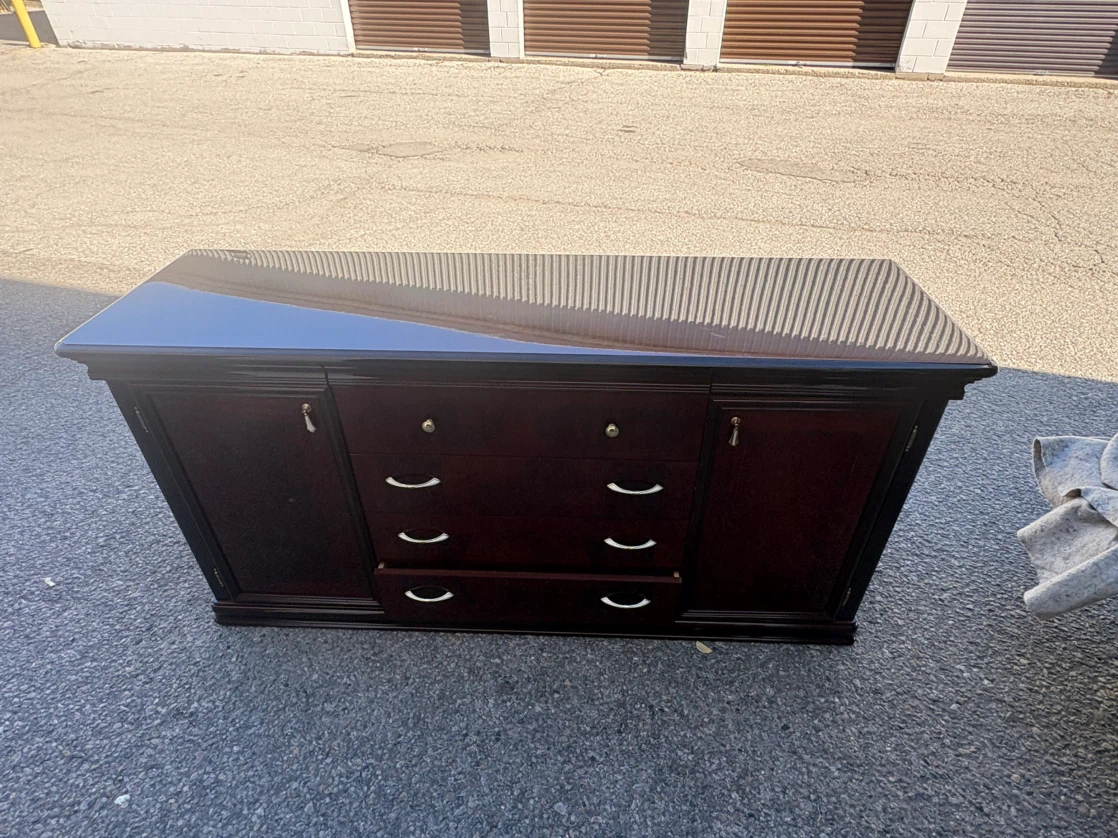 Free delivery used Dark Wood dresser with Drawers and Storage