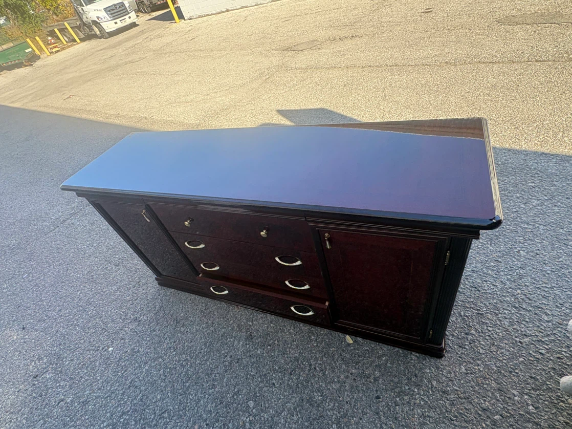 Free delivery used Dark Wood dresser with Drawers and Storage - photo 5