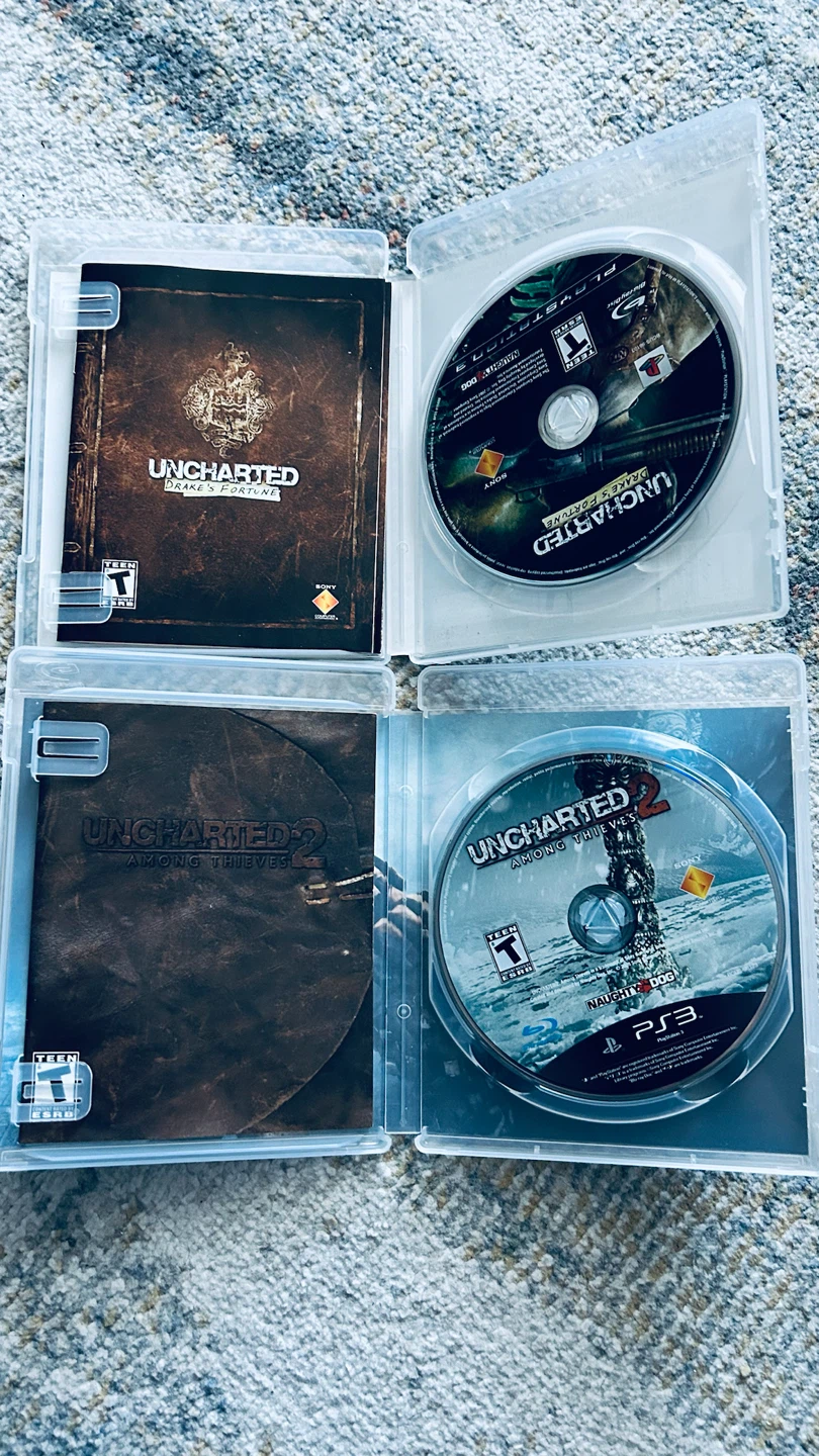Uncharted 1 & 2 PS3 Game Bundle – Complete with Manuals - photo 2