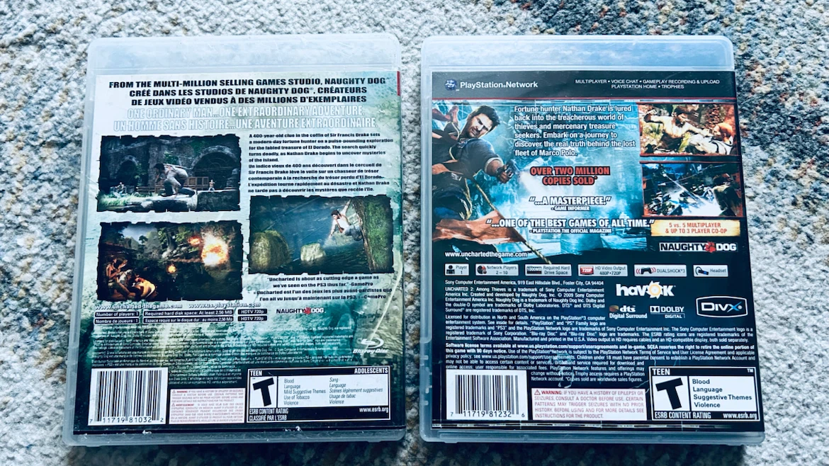 Uncharted 1 & 2 PS3 Game Bundle – Complete with Manuals - photo 3