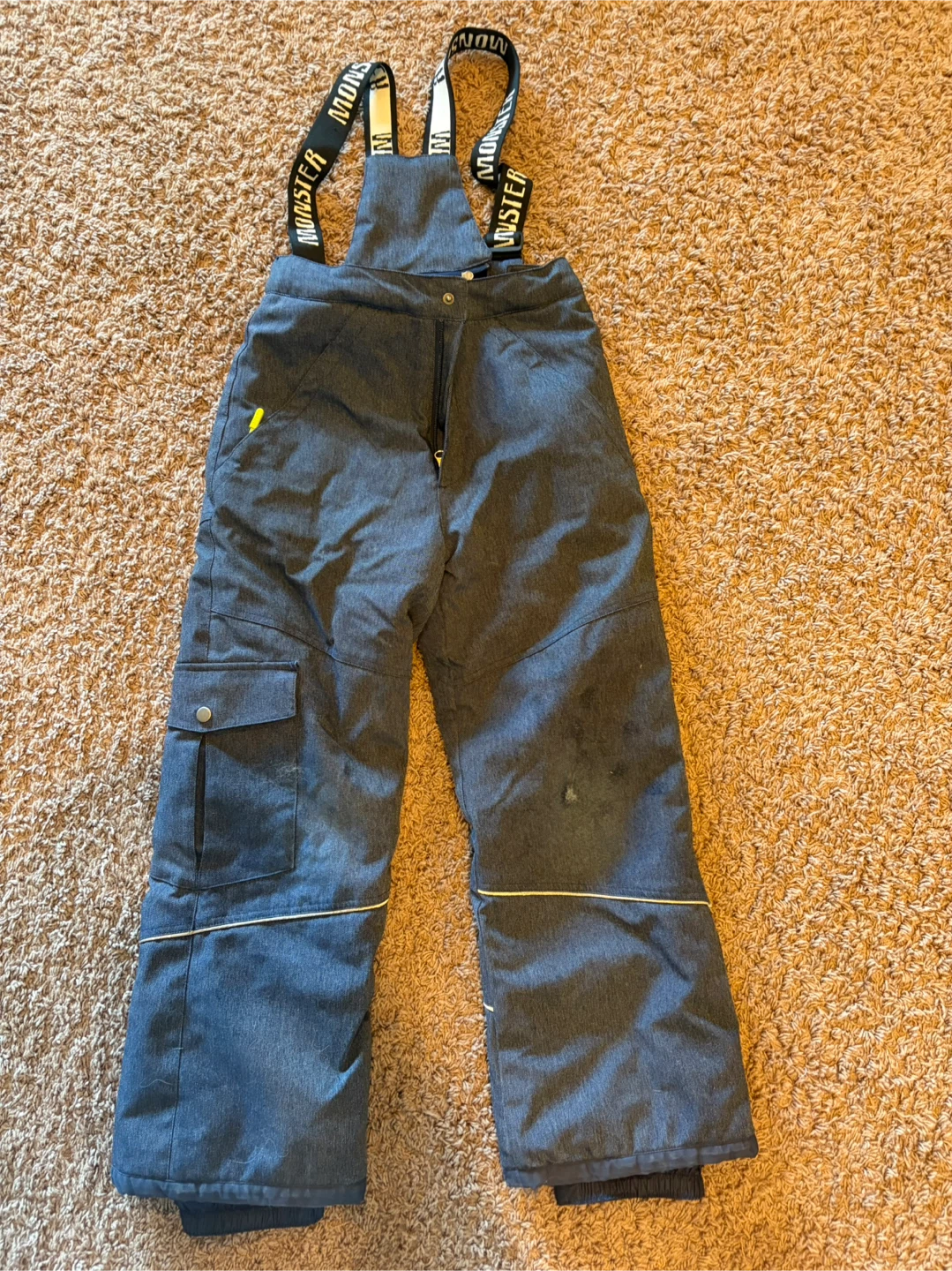 Monster Snow Bib Pants Size 12