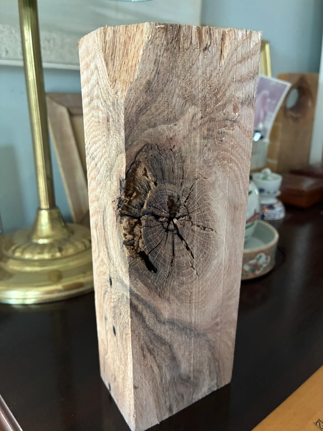 $20 Burl wood art Natural Wood Knot Sculpture Rustic - photo 2
