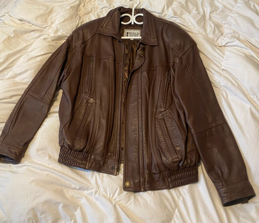 Jerusalem Leather Brown Jacket Size L