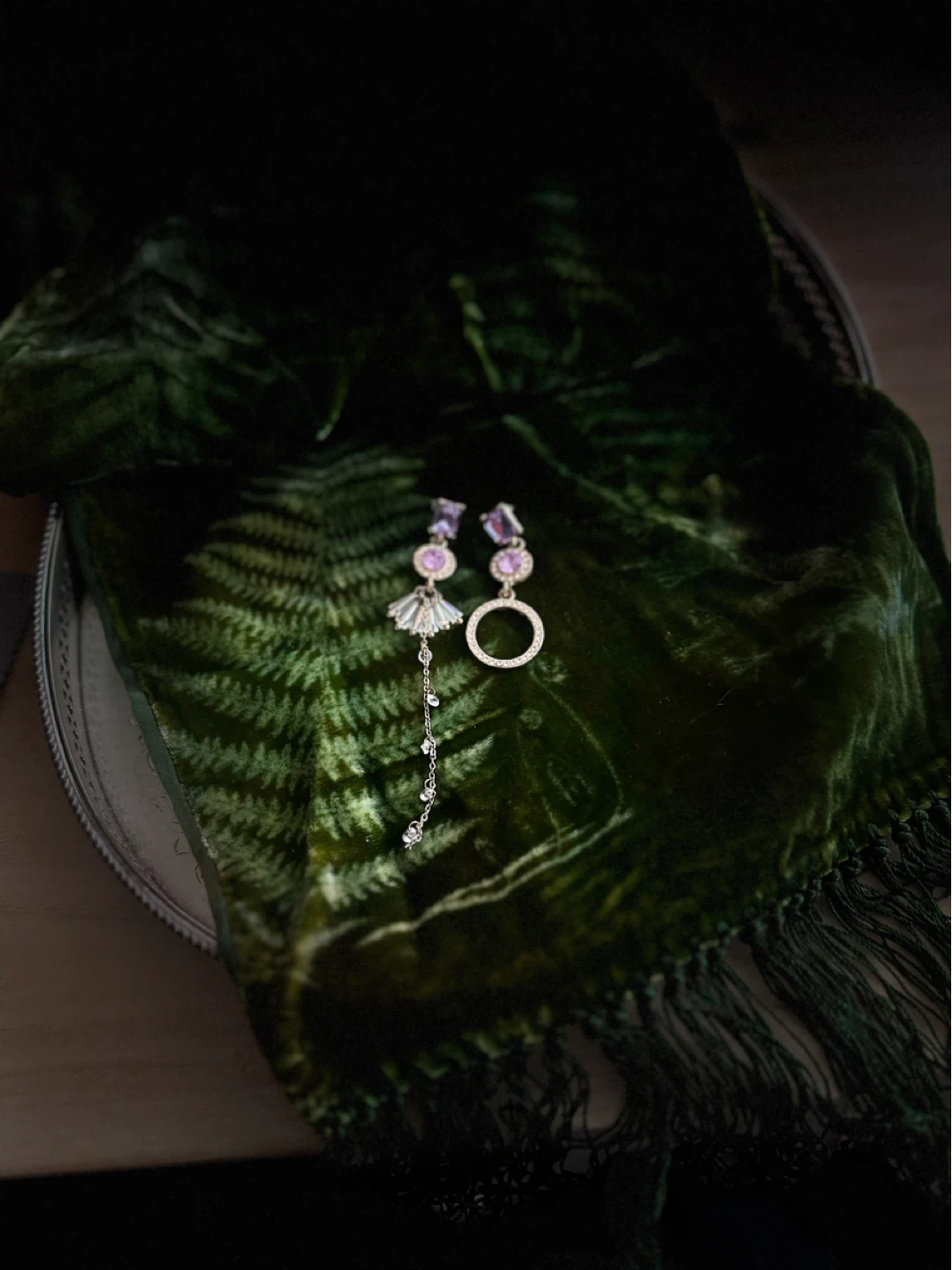 Asymmetrical Rhinestone and Crystal Earrings - photo 2