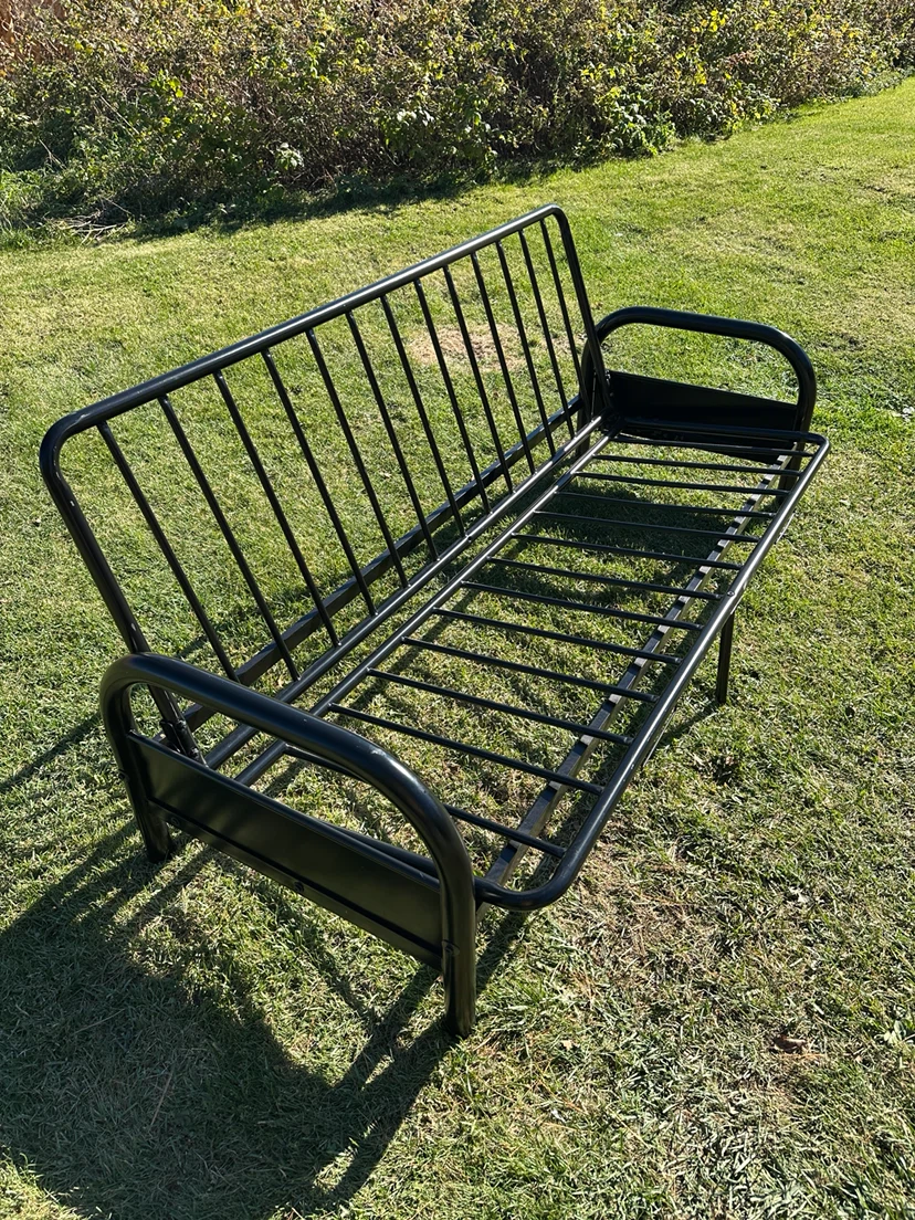 Black Full / Double Size Futon Sofa Bed Frame (CAN DELIVER) - photo 3