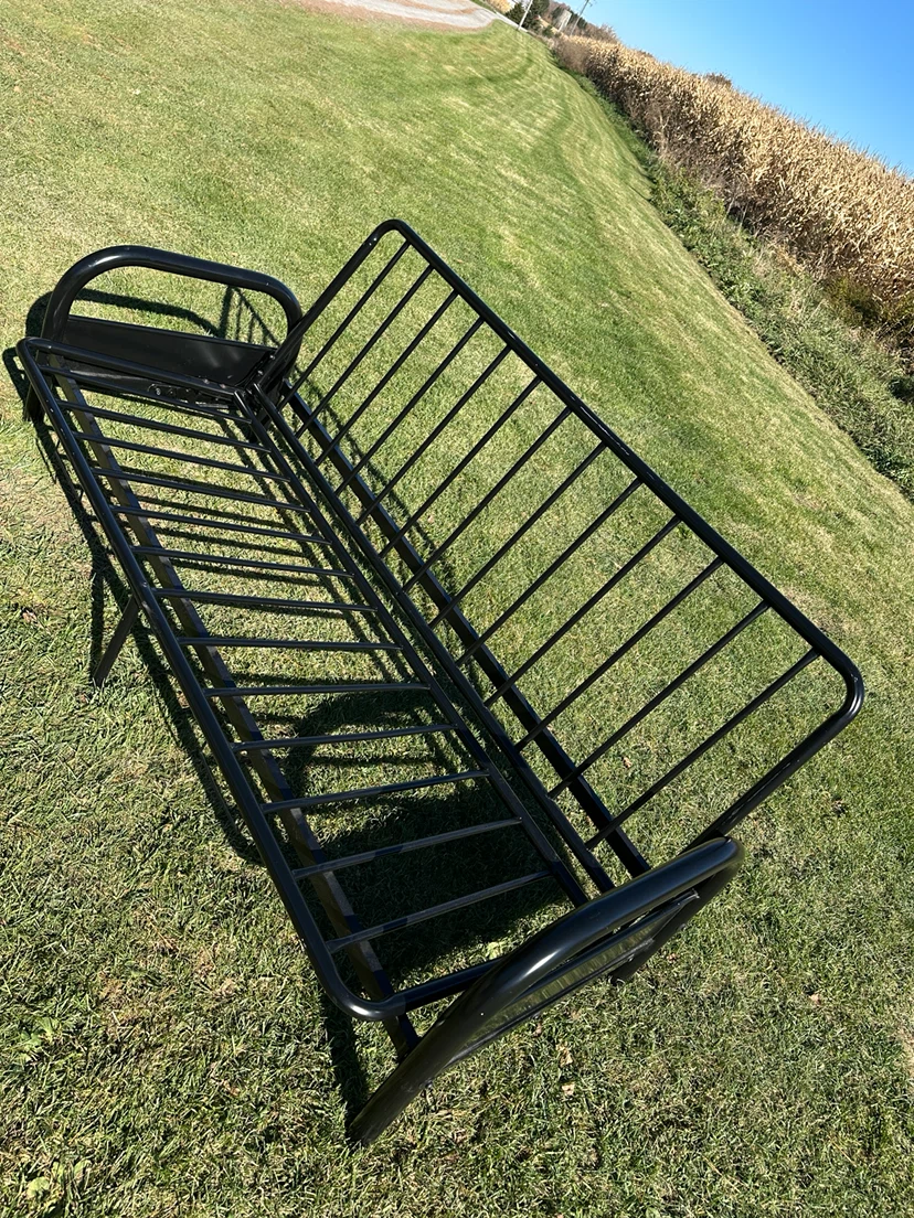 Black Full / Double Size Futon Sofa Bed Frame (CAN DELIVER) - photo 4