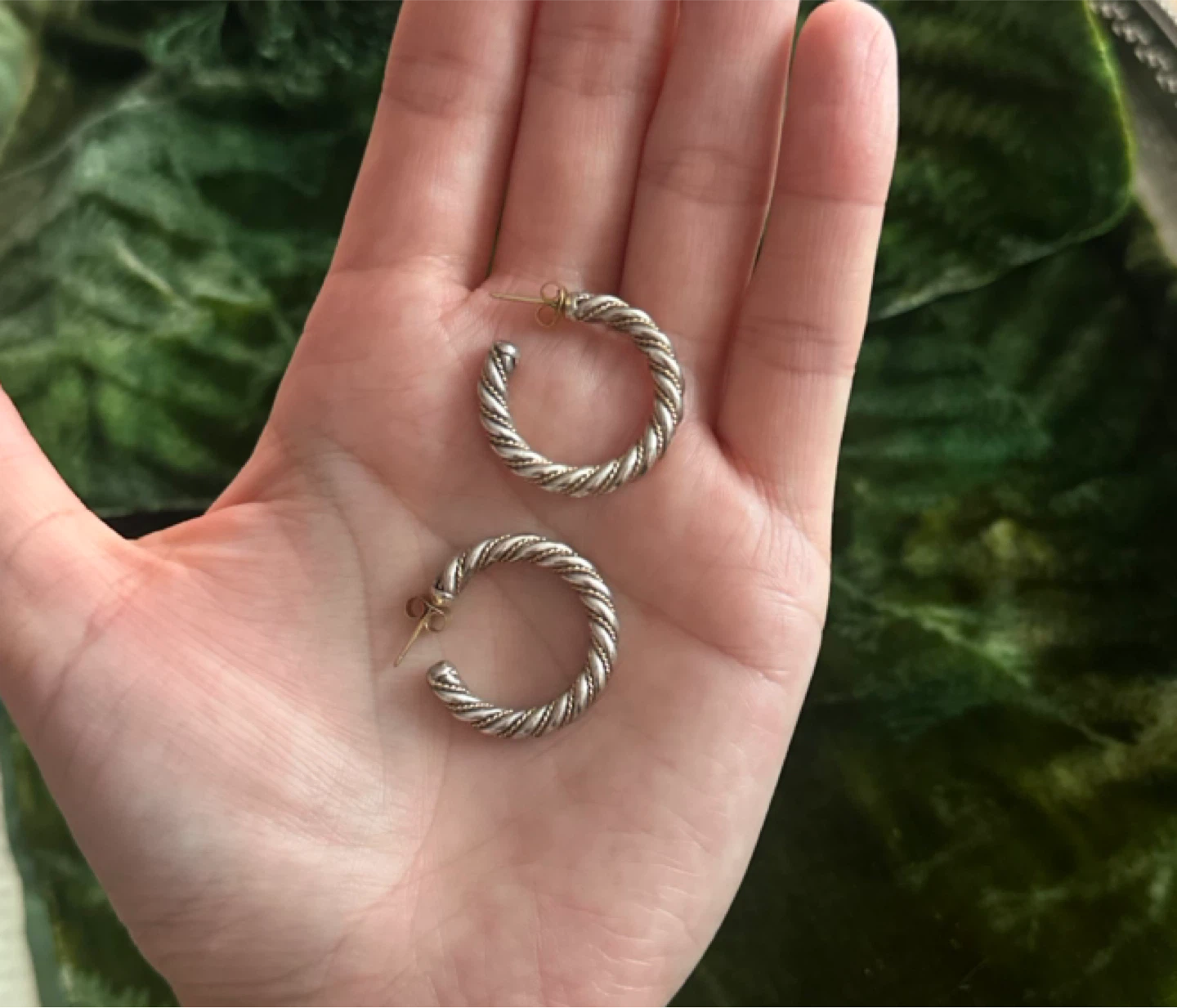 Two-Tone Twisted Hoop Earrings - photo 2