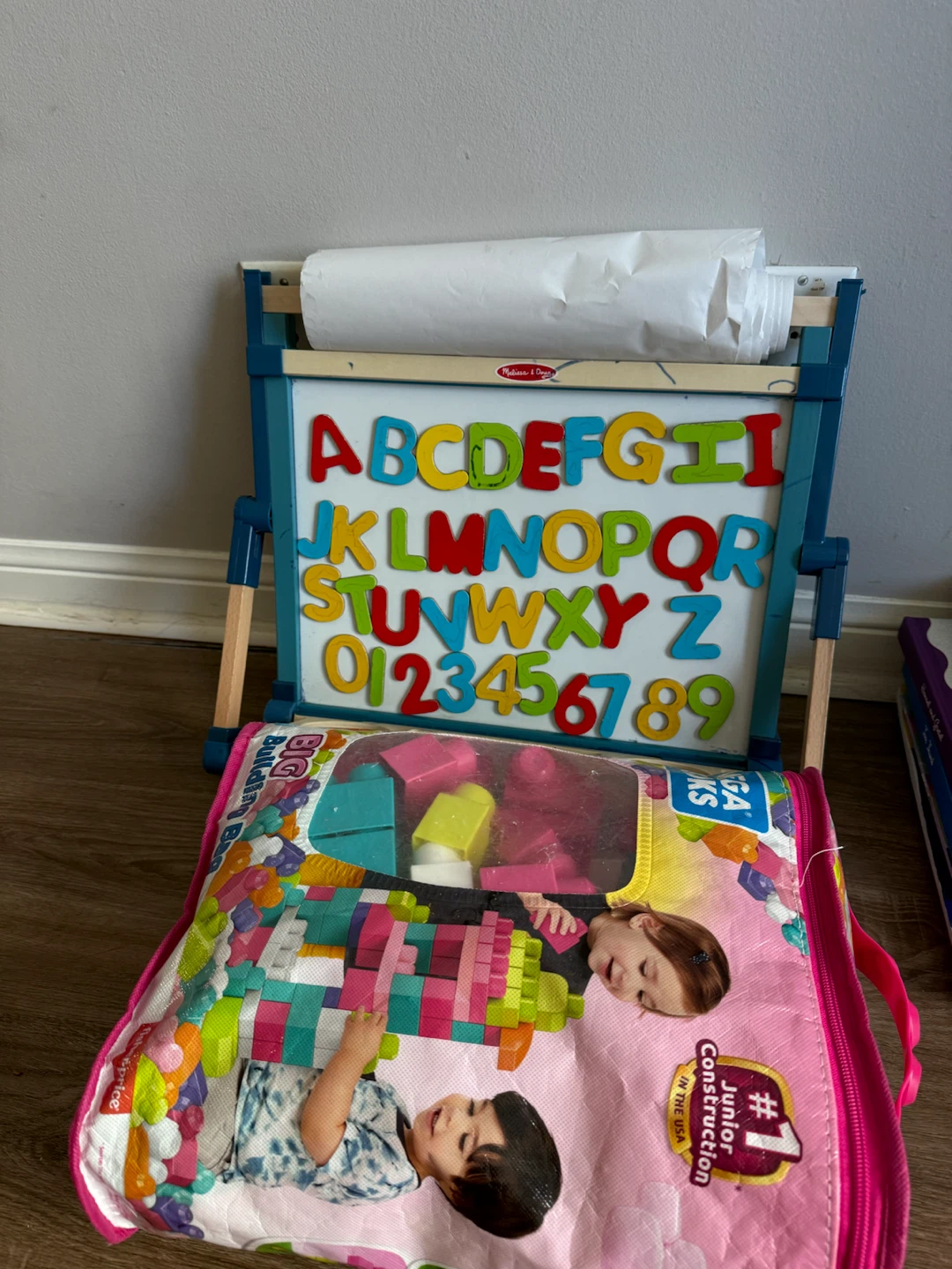 Melissa & Doug Easel and Mega Bloks Set