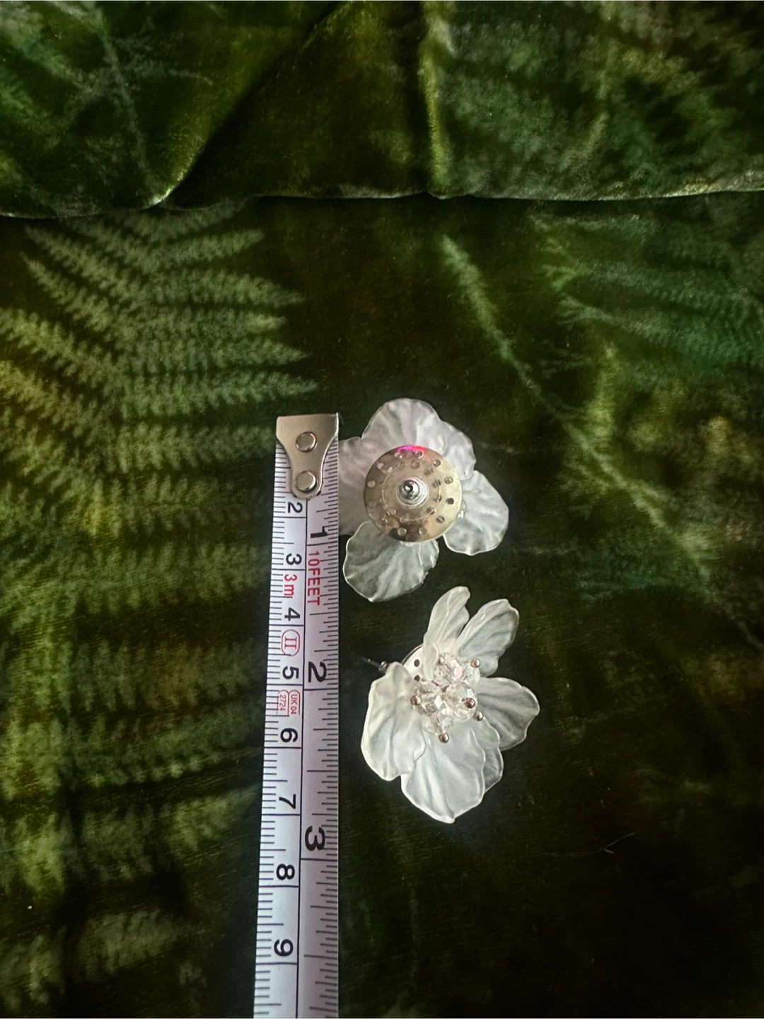 Clear Flower earrings - photo 4