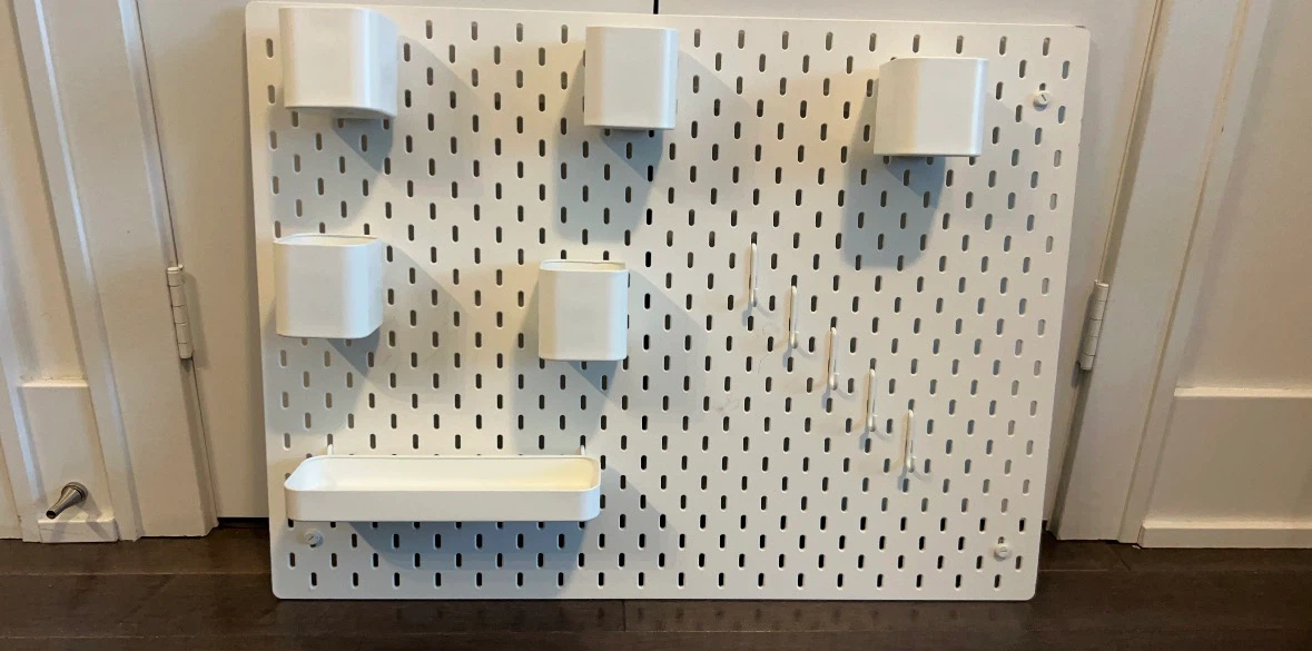 IKEA SKADIS Pegboard with Accessories